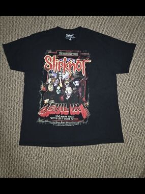 Slipknot Black Short Sleeve Graphic Tee - The Devil In I